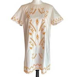 Loft Embroidered Fall Inspired Dress M